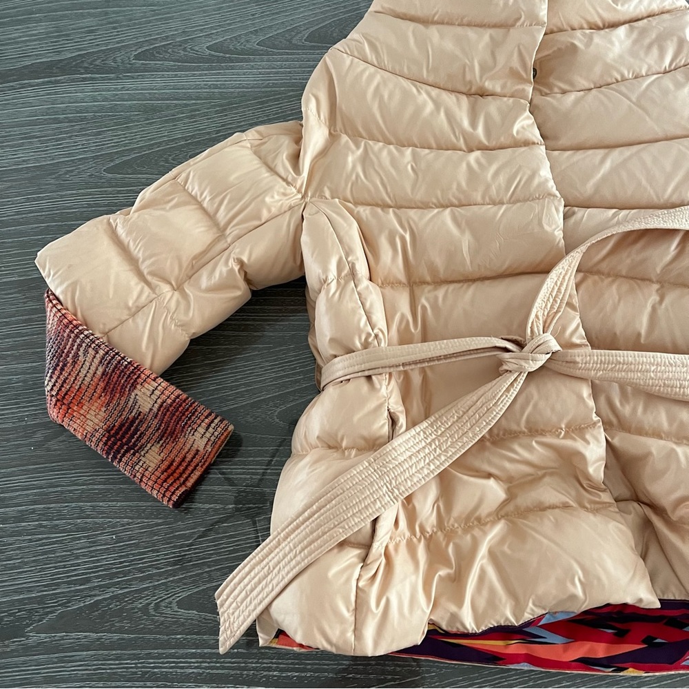 NWOT M by Missoni Beige Puffer Jacket